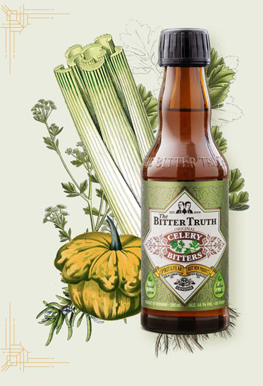 The Bitter Truth Celery Bitters Illustration with herbs