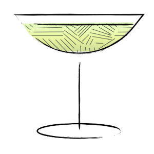 Coupette Glass Illustration pink
