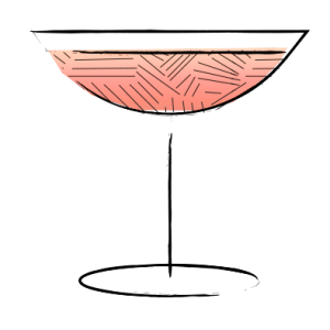 Coupette Glass illustration pink